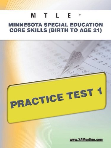 Cover for Sharon Wynne · Mtle Minnesota Special Education Core Skills (Birth to Age 21) Practice Test 1 (Paperback Book) [Csm Wkb edition] (2011)