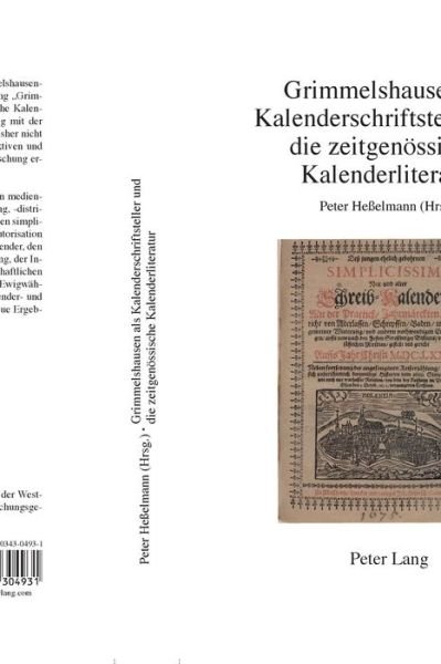 Cover for Grimmelshausen ALS Kalenderschriftsteller Und Die Zeitgenoessische Kalenderliteratur - Beihefte Zu Simpliciana (Paperback Book) (2011)