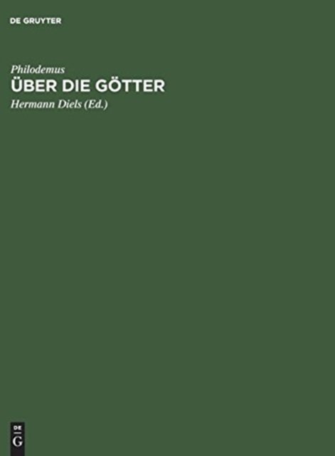 Cover for Philodemus · UEber die Goetter (Hardcover Book) (2017)
