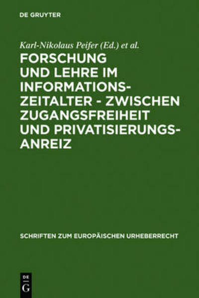 Cover for Gudrun Gersmann (Editor) · Forschung u.Lehre.Informationszeitalter (Book) [German edition] (2007)