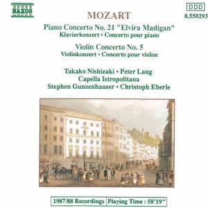 Cover for Nishizaki / Lang / Gunzenhauser/+ · MOZART:Piano Conc.21/V. Conc.5 *s* (CD) (1991)