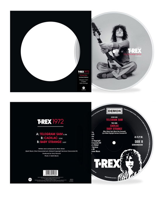 Cover for T.rex · Telegram Sam / Cadilac / Baby Strange (7&quot;) (2024)