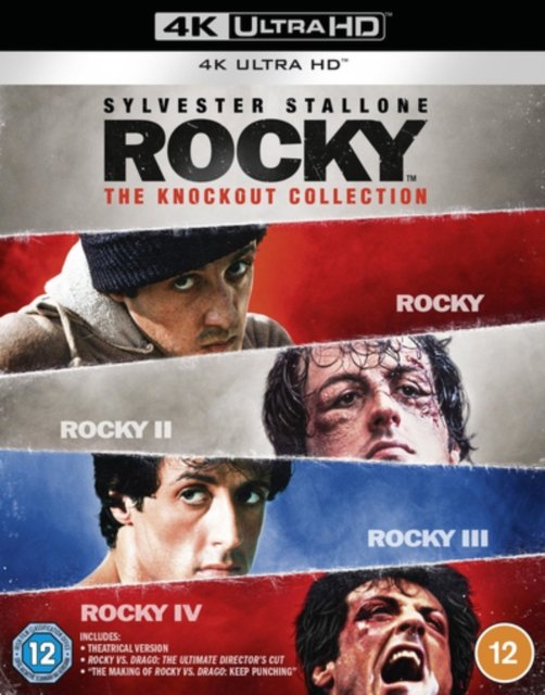 Cover for Rocky: the Knockout Collection · Rocky I to IV Collection (4 Films) (4K UHD Blu-ray) (2023)