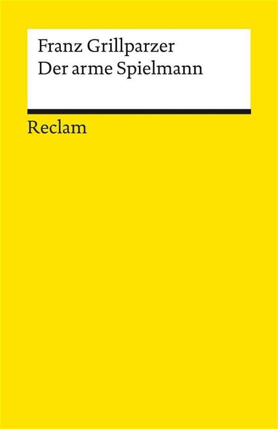 Cover for Franz Grillparzer · Der arme Spielmann (Paperback Bog) (2021)