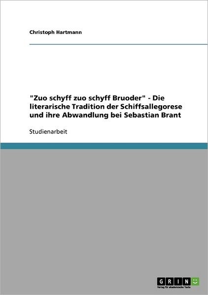 Cover for Hartmann · &quot;Zuo schyff zuo schyff Bruoder (Book) [German edition] (2013)