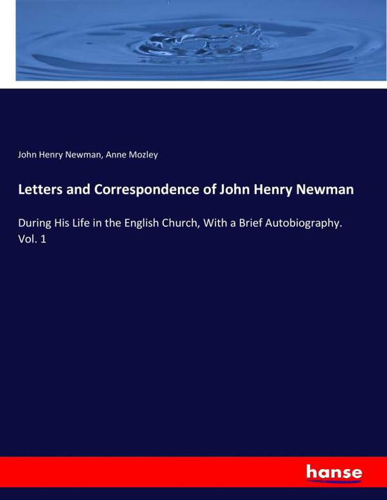 Cover for Newman · Letters and Correspondence of Jo (Book) (2017)