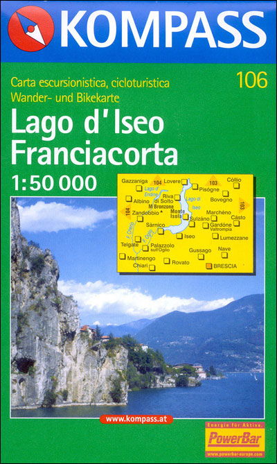 Lago dIseo - Franciacorte, Kompass Wanderkarte 106 1:50 000 - Mair-Dumont / Kompass - Books - Kompass - 9783854916932 - 