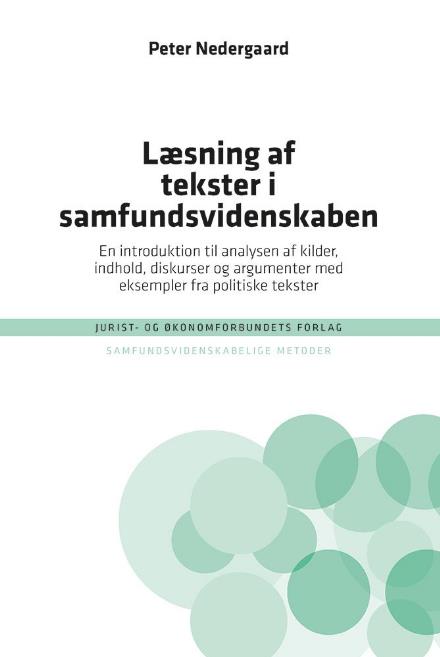 Cover for Peter Nedergaard · Læsning af tekster i samfundsvidenskaben (Sewn Spine Book) [2º edição] (2017)