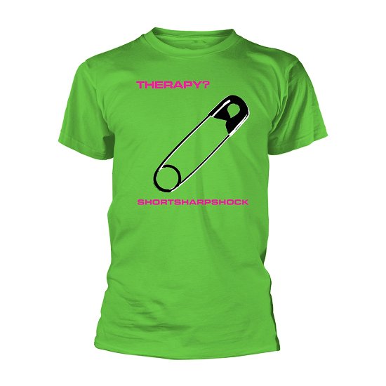 Cover for Therapy? · Shortsharpshock (T-shirt) [size L] [Green edition] (2020)