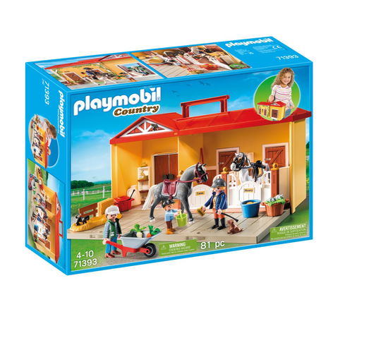 Cover for Playmobil · Playmobil - Take Along Horse Center (71393) (Toys)