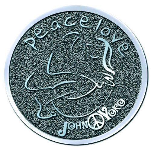 John Lennon Pin Badge: Peace & Love HiChrome - John Lennon - Fanituote - Epic Rights - 5055295310933 - torstai 11. joulukuuta 2014