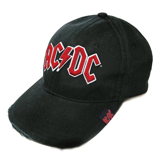 Cover for AC/DC · AC/DC Unisex Baseball Cap: Red Logo (Klær) [Black - Unisex edition] (2014)