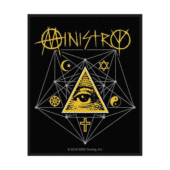 Ministry Standard Woven Patch: All Seeing Eye - Ministry - Merchandise - PHD - 5055339788933 - 19. August 2019