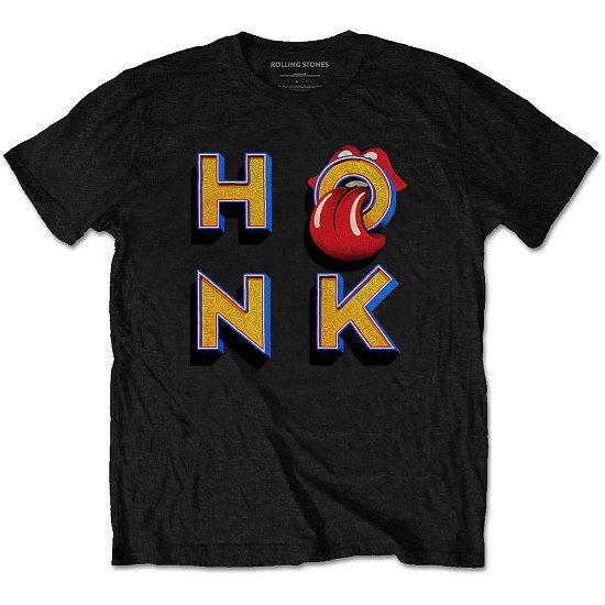 The Rolling Stones Unisex T-Shirt: Honk Letters - The Rolling Stones - Koopwaar -  - 5056170681933 - 