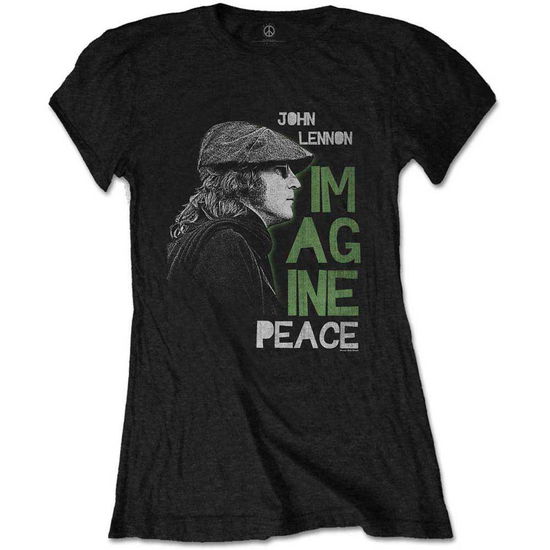 John Lennon Ladies T-Shirt: Imagine Peace - John Lennon - Fanituote -  - 5056561041933 - 