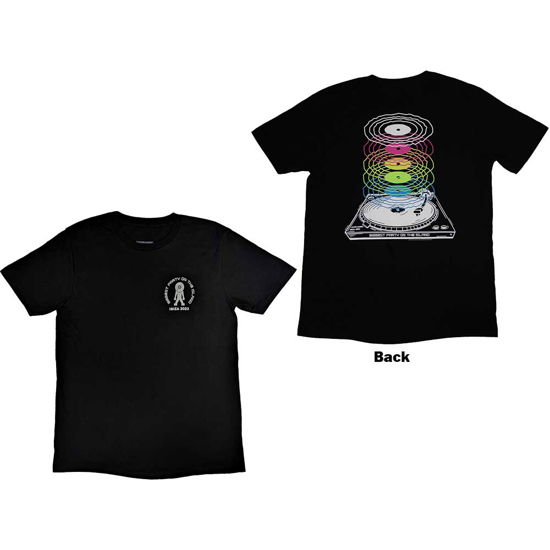 Calvin Harris Unisex T-Shirt: Record Back (Back Print & Ex-Tour) - Calvin Harris - Mercancía -  - 5056737233933 - 