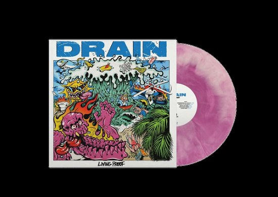 Cover for Drain · Living Proof (White &amp; Purple Galaxy) (LP) (2023)