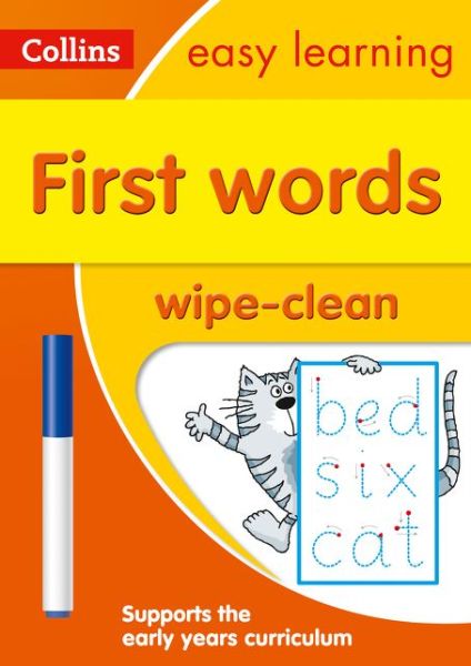 Cover for Collins Easy Learning · First Words Age 3-5 Wipe Clean Activity Book: Ideal for Home Learning - Collins Easy Learning Preschool (Paperback Book) [Edition edition] (2017)