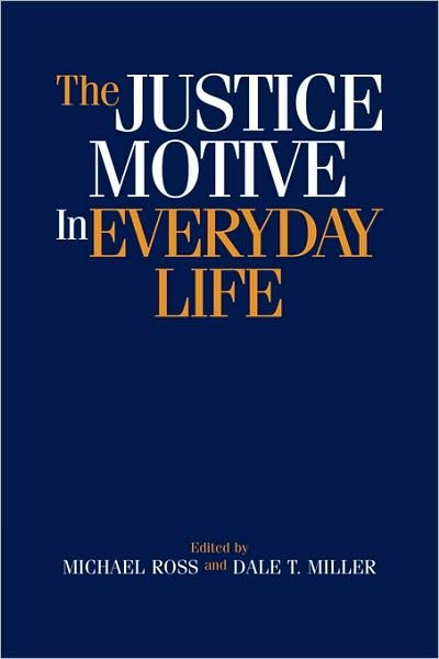 Cover for Michael Ross · The Justice Motive in Everyday Life (Pocketbok) (2008)