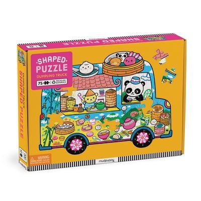 Cover for Mudpuppy · Dumpling Truck 75 Piece Shaped Scene Puzzle (SPILL) (2024)