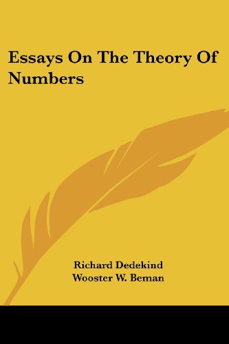 Cover for Richard Dedekind · Essays on the Theory of Numbers (Kessinger Publishing's Rare Reprints) (Paperback Book) (2006)