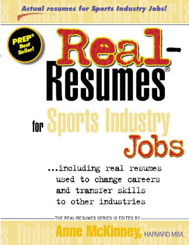 Cover for Anne Mckinney · Real-resumes for Sports Industry Jobs (Paperback Book) (2012)