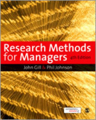 Cover for John Gill · Research Methods for Managers (Hardcover bog) [4 Revised edition] (2010)