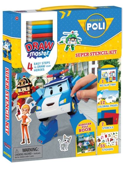 Cover for Anne Paradis · Drawmaster Robocar Poli : Super Stencil Kit (Book) (2019)