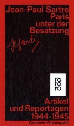 Cover for Jean-paul Sartre · Roro Tb.14593 Sartre.paris Unt.besatz. (Book)
