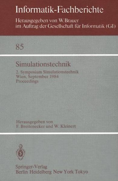 Cover for F Breitenecker · Simulationstechnik - Informatik-Fachberichte / Subreihe Kunstliche Intelligenz (Paperback Book) (1984)