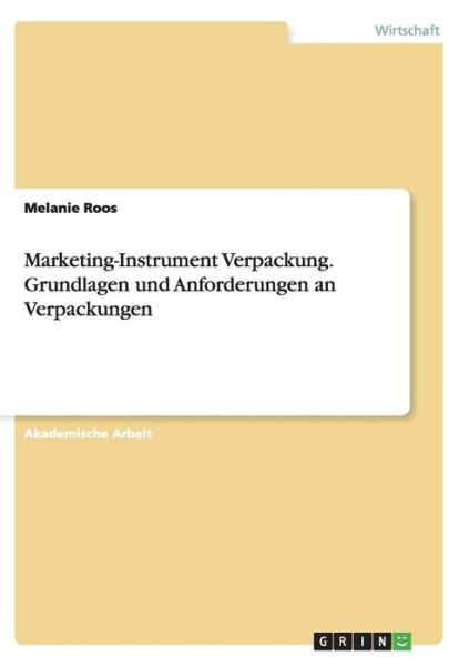 Cover for Roos · Marketing-Instrument Verpackung.Gr (Book) (2017)