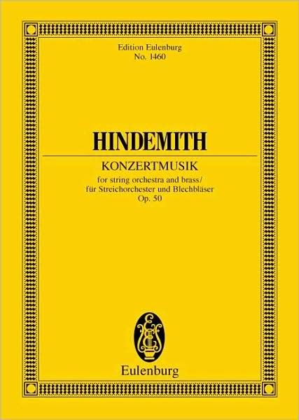 Cover for Paul Hindemith · Konzertmusik, Op. 50 (Pocketbok) (2002)