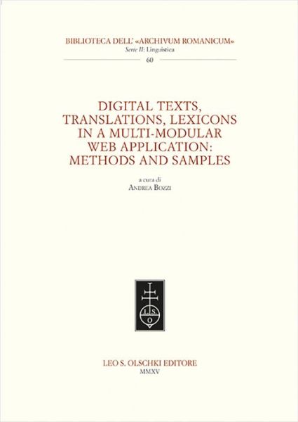 Cover for Andrea Bozzi · Digital Texts, Translations, Lexicons in a Multi-Modular Web Application: Methods Ans Samples (Paperback Book) (2018)