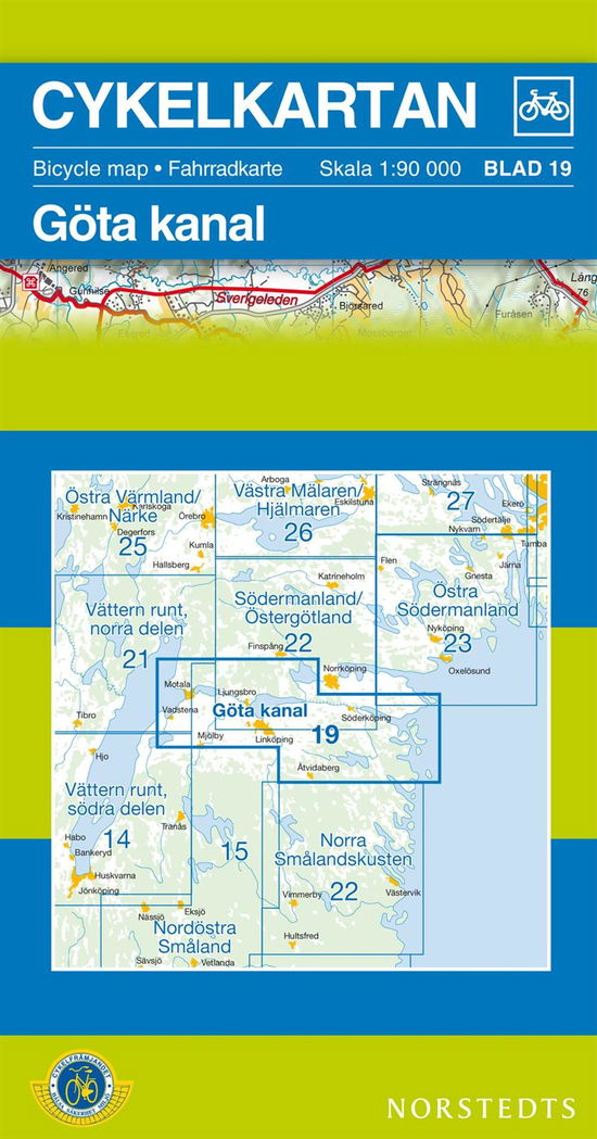 Cover for Norstedts · Cykelkartan: Göta Kanal (Hardcover bog) (2012)