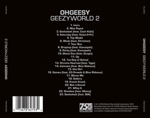 Geezyyworld 2 - Ohgeesy - Music - Atlantic Mod - 0075678627934 - May 5, 2023