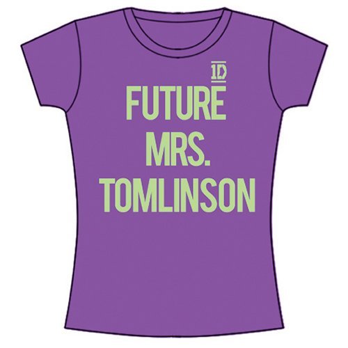 T-shirt - S Purple Femmina - Future Mrs Tomlinson - One Direction - Merchandise - ROCKOFF - 5055295342934 - 13. maj 2013