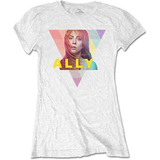 Cover for A Star Is Born · A Star Is Born Ladies T-Shirt: Ally Geo-Triangle (T-shirt) [size M] [White - Ladies edition]