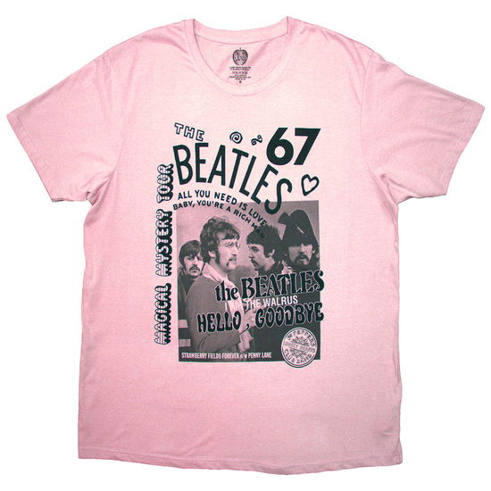 Cover for The Beatles · The Beatles Unisex T-Shirt: 1967 (Pink) (T-shirt) [size S] (2024)