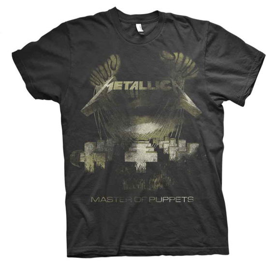 Metallica Unisex T-Shirt: Master of Puppets Distressed - Metallica - Mercancía - MERCHANDISE - 5060357848934 - 22 de enero de 2020