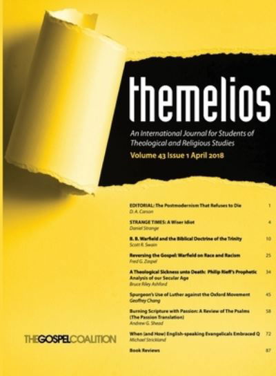Themelios, Volume 43, Issue 1 - D. A. Carson - Bøger - Wipf & Stock Publishers - 9781532656934 - 12. september 2018