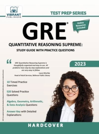 Cover for Vibrant Publishers · GRE Quantitative Reasoning Supreme: Study Guide with Practice Questions (Hardcover Book) (2022)