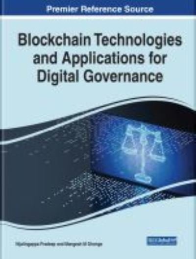 Cover for Nijalingappa   Ghong · Blockchain Technologies and Applications for Digital Governance (Innbunden bok) (2021)