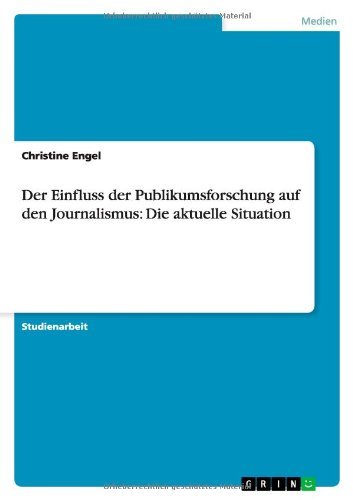 Cover for Engel · Der Einfluss der Publikumsforschu (Bog) [German edition] (2010)