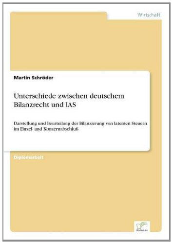 Cover for Martin Schroder · Unterschiede Zwischen Deutschem Bilanzrecht Und Ias (Paperback Book) [German edition] (2001)