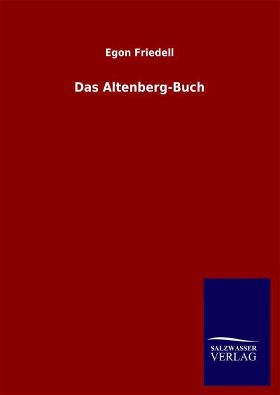 Cover for Egon Friedell · Das Altenberg-Buch (Hardcover Book) (2020)