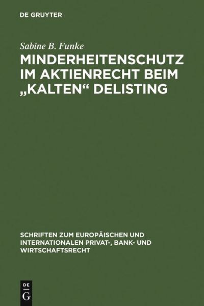 Cover for S. Funke · Minderheitenschutz.Aktienrecht (Book) [German edition] (2005)