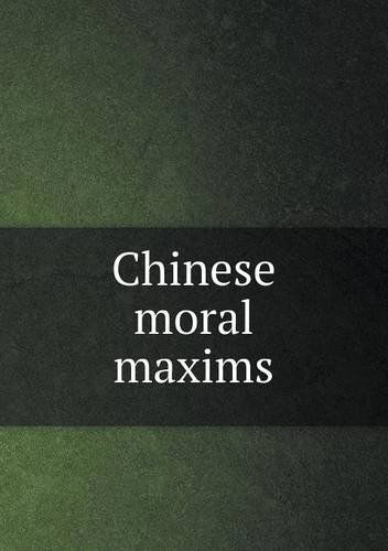 Cover for John Francis Davis · Chinese Moral Maxims (Paperback Book) (2013)