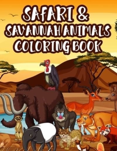Cover for Kh Winter · Safari &amp; Savannah Animals Coloring Book (Paperback Book) (2020)