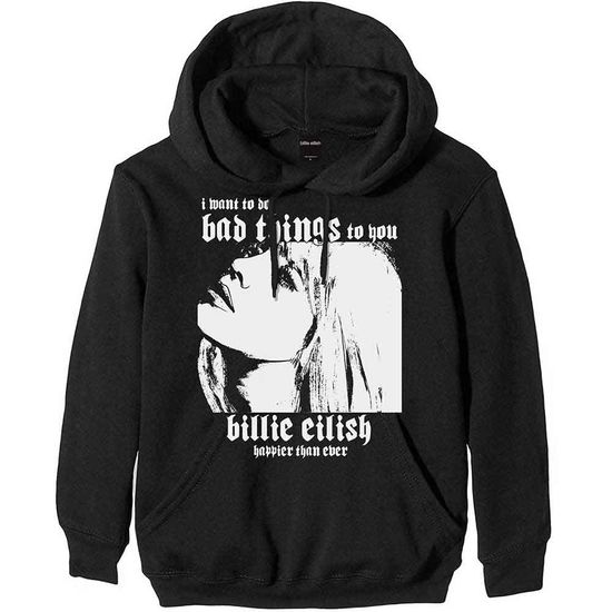 Cover for Billie Eilish · Billie Eilish Unisex Pullover Hoodie: Bad Things (Black) (Hoodie)