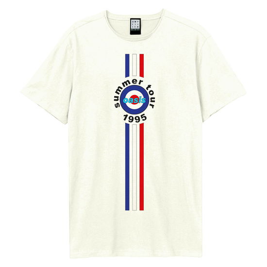 Cover for Oasis · Oasis - 1995 Tour Stripes Amplified Vintage White T Shirt (T-shirt) [size S]